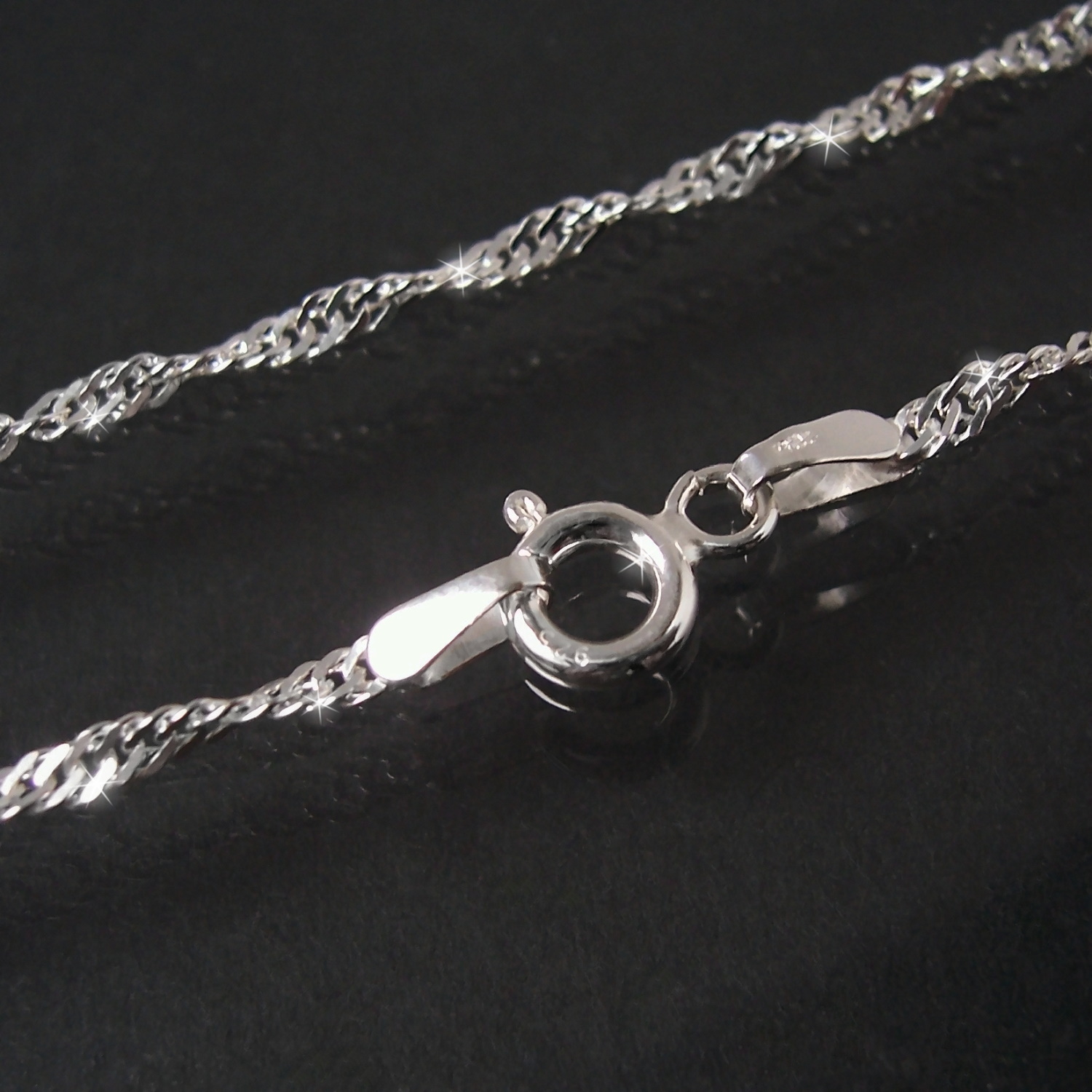 Kette Singapurkette 925 Silber 2mm Niklarson Halskette 42cm 18020-42