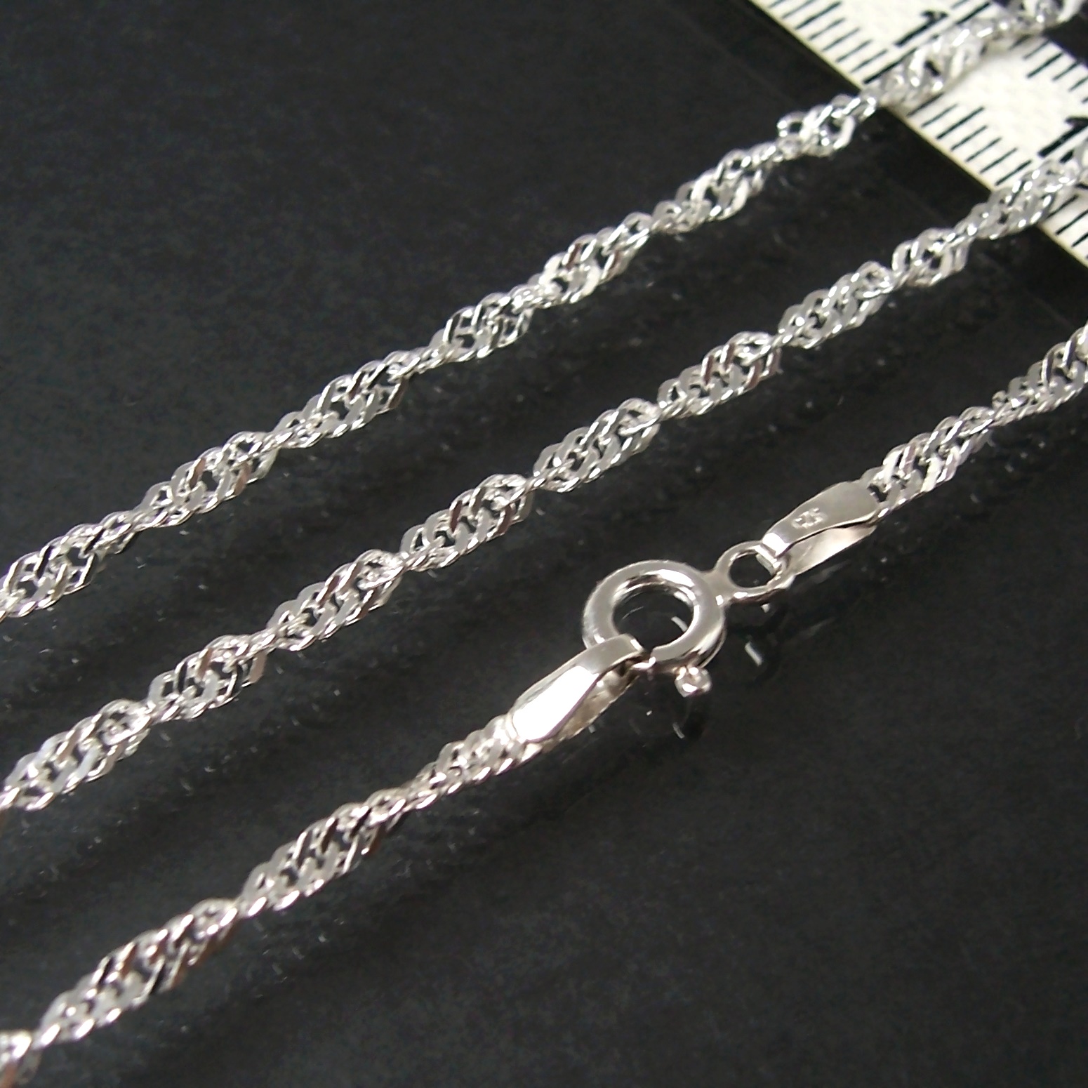 Kette Singapurkette 925 Silber 2,5mm Niklarson Halskette 42cm 18025-42