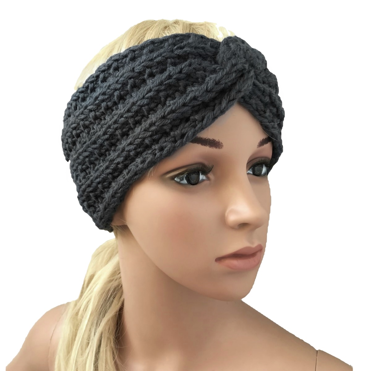 Stirnband Ohrwärmer Haarband Zopfmuster In Schönen Modefarben - Charis Moda - Foto 12