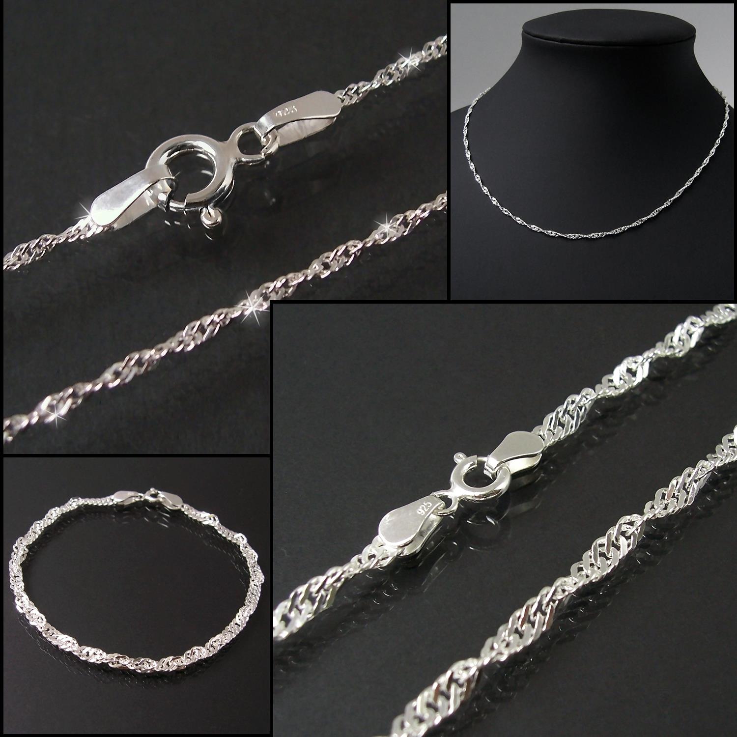 Kette Singapurkette 925 Silber Niklarson Halskette Silberkette VE27